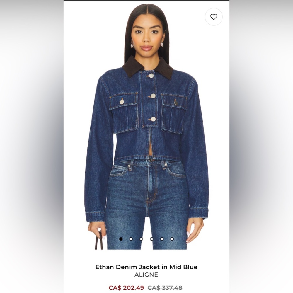 NWT ALIGNE Ethan Blue Denim Jacket - size 12